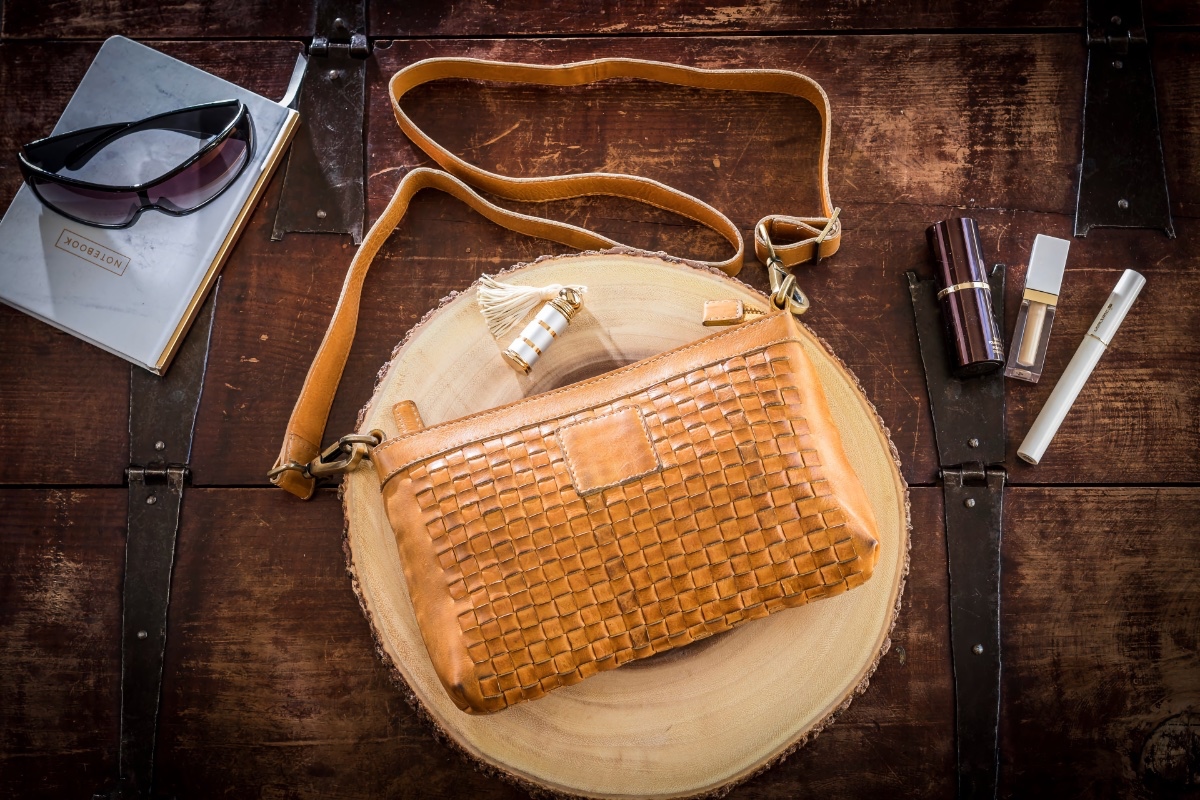 A crossbody bag made sustainably with eco-friendly materials