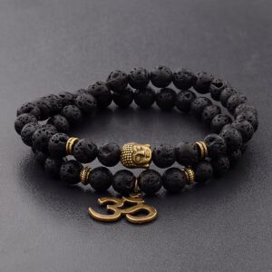 natural buddha yoga bracelet ancient black